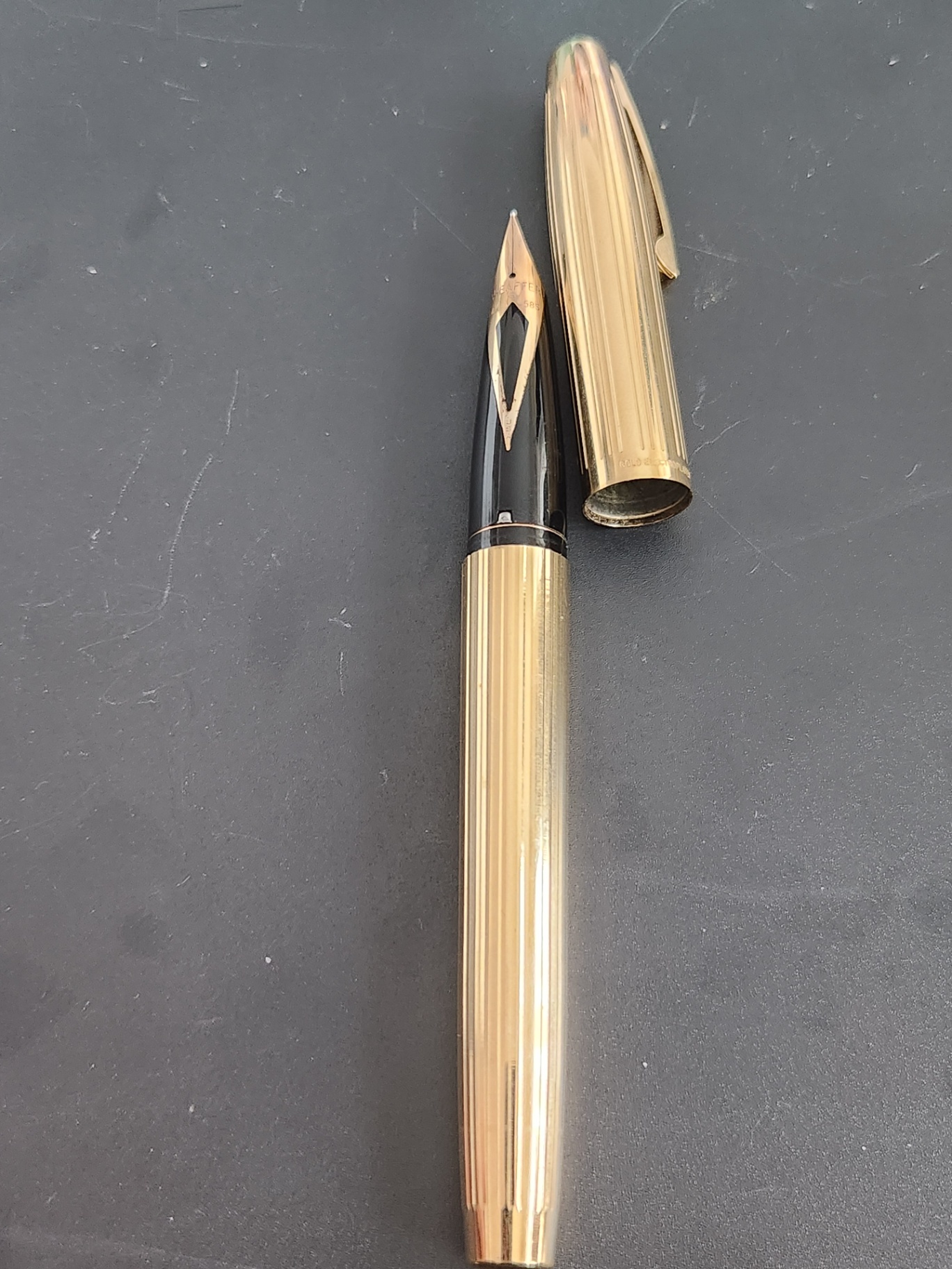 Vintage Sheaffer U.S.A. Fountain Pen with 14K Nib – Fluted Barrel - image 10 of 14