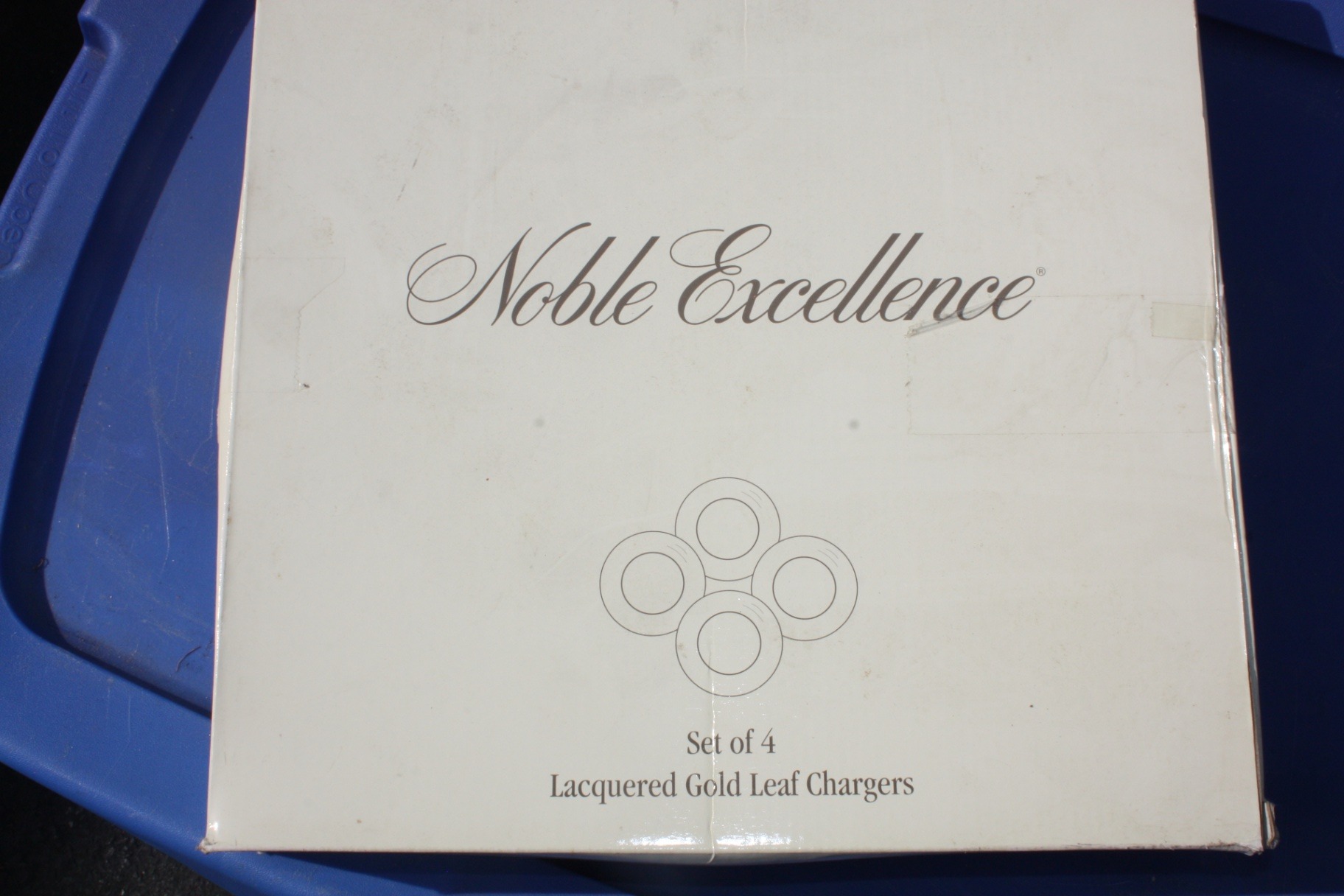 Noble Excellence Gold Leaf Charger Plates (set of 4) - NIB - image 2 of 3
