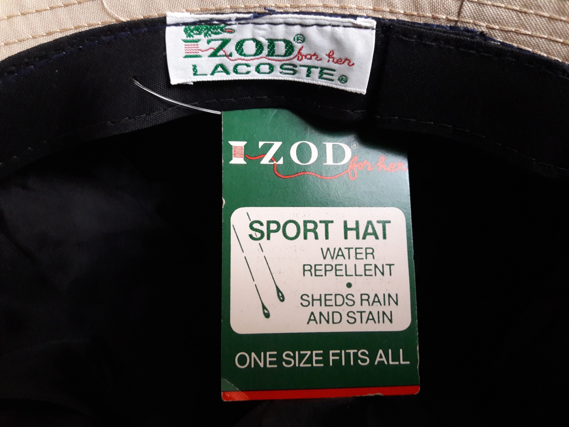 Vintage Lacoste IZOD for Her Sport Bucket Hat – Water Repellent – One Size (c. 1980s–90s) - image 2 of 3