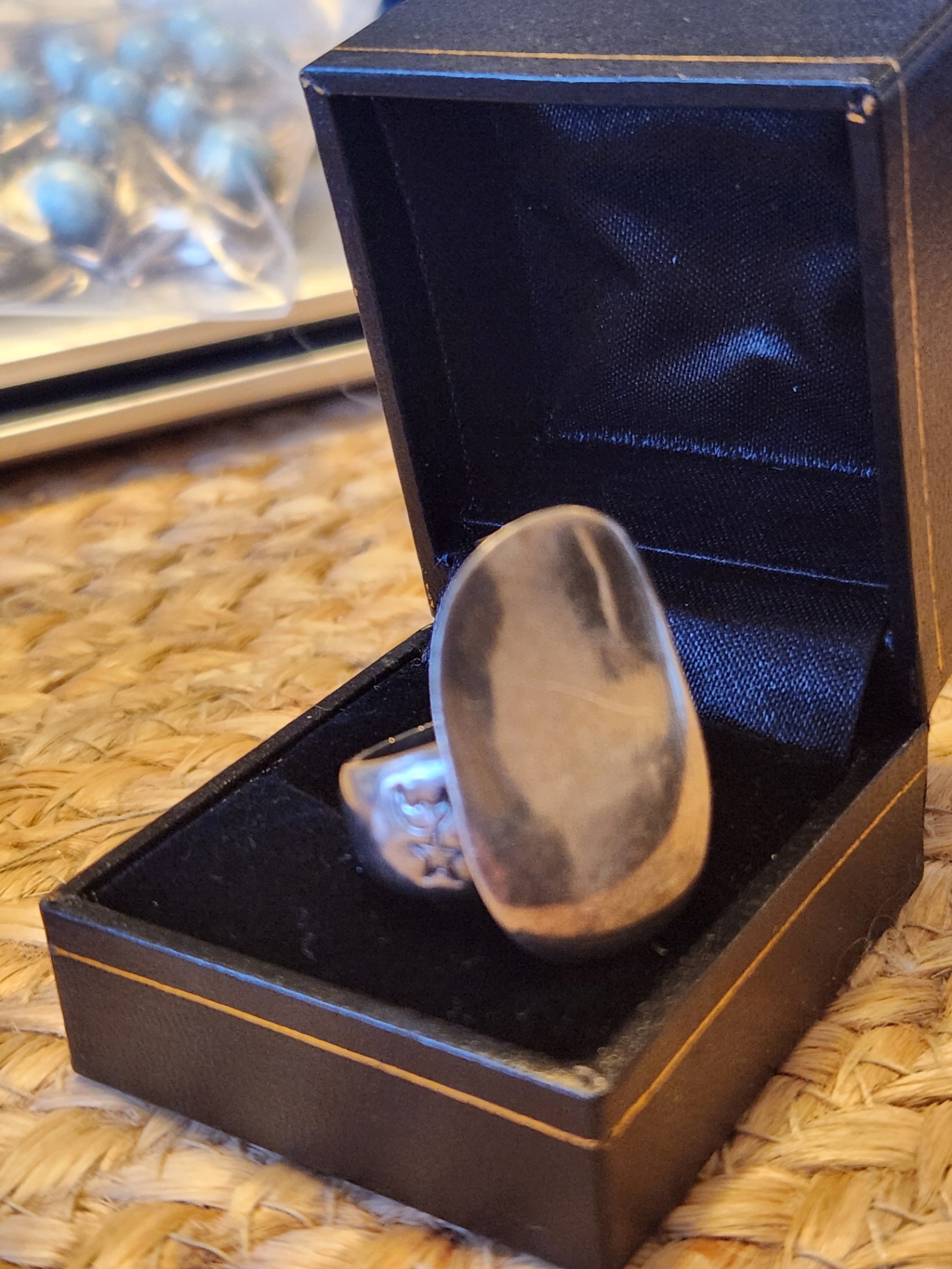 Kieselstein-Cord Sterling Silver Moon & Star Oval Dome Ring – Size 6.5-7 - image 1 of 7