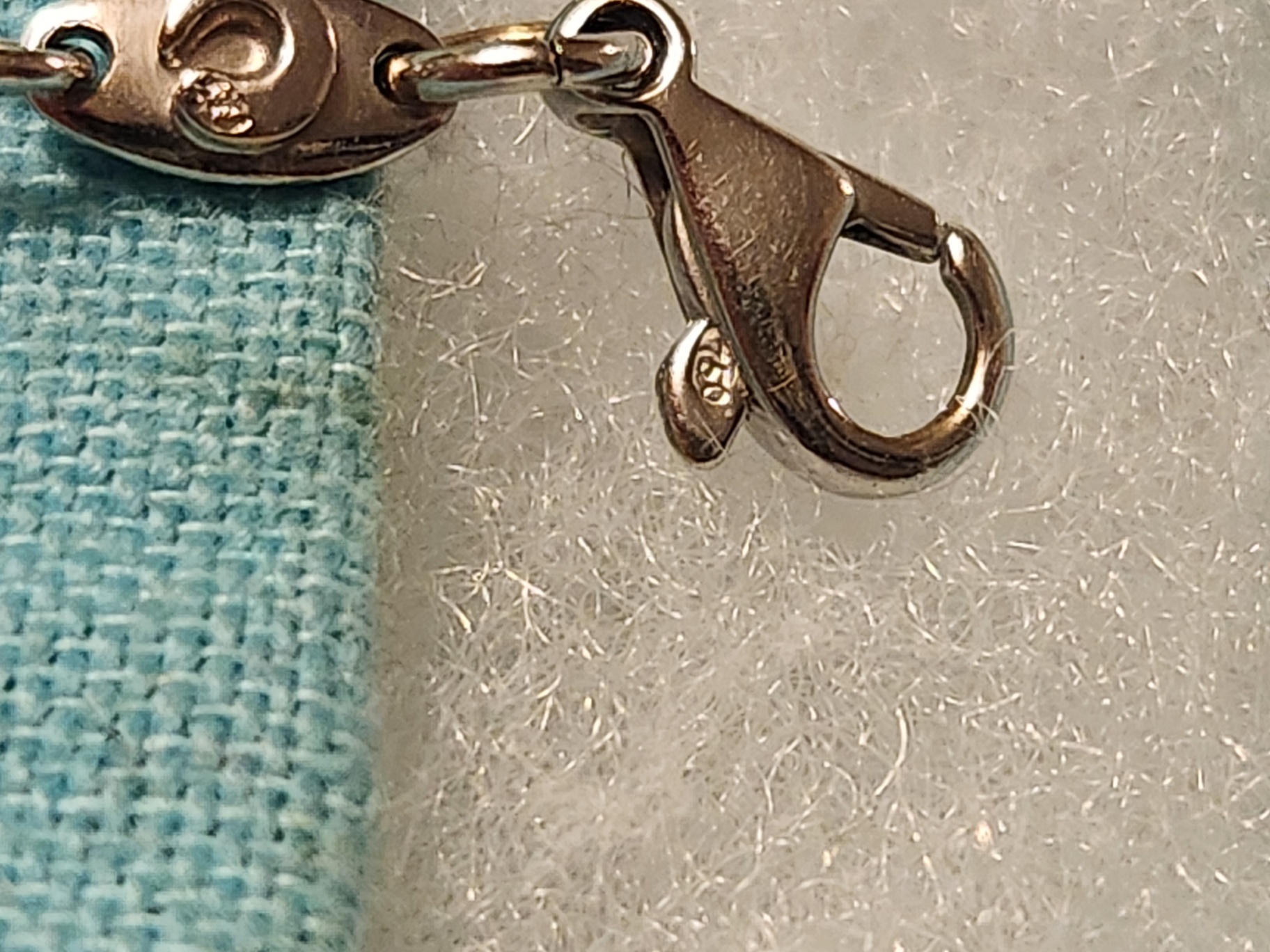 Vintage 18k White Gold Diamond Bracelet with Stylized "C" Hallmark - image 12 of 14