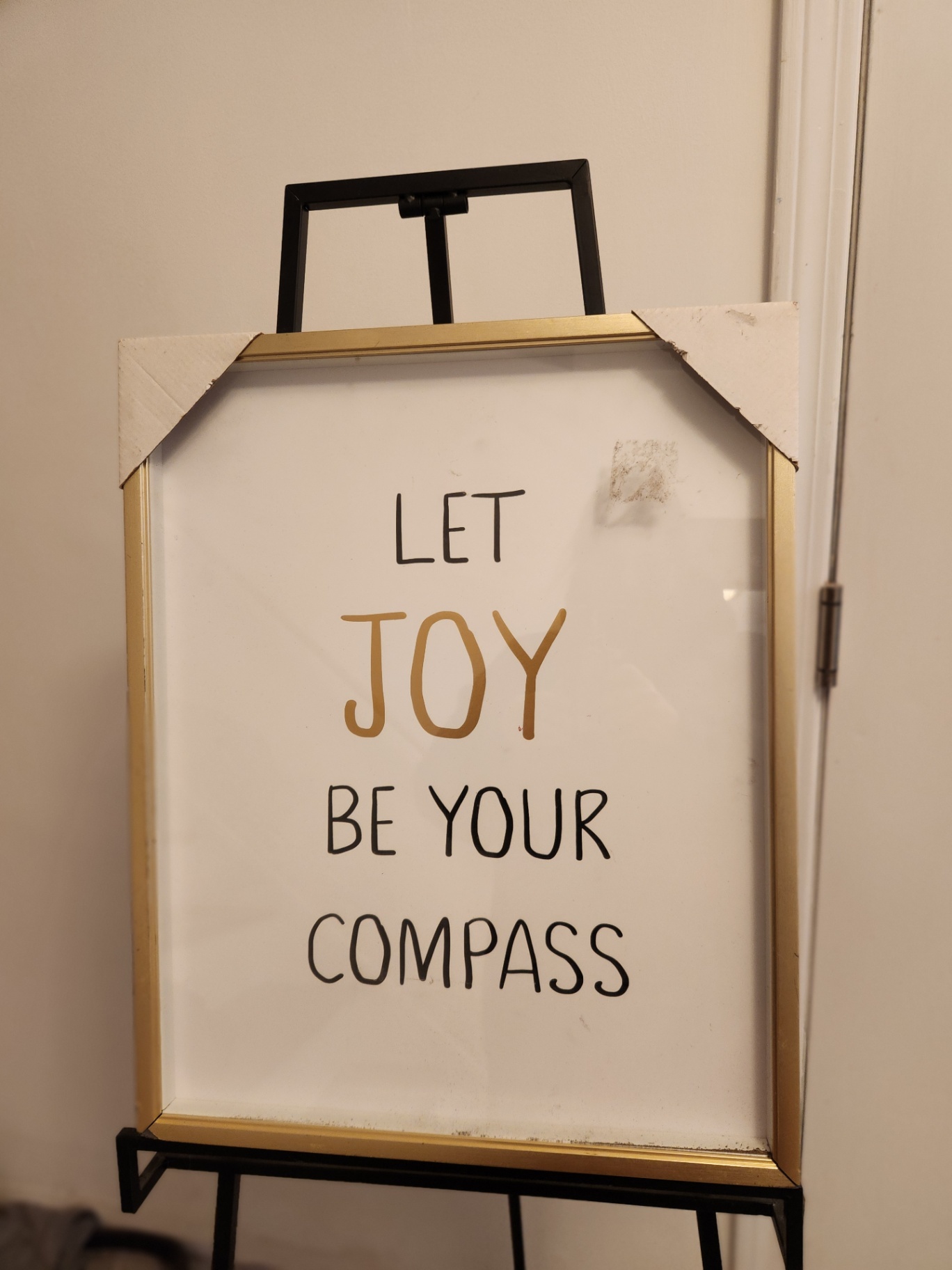 Set of 2 Inspirational Wall Signs – Modern "Joy" Gold Frame & Rustic "Crazy" Wooden Plaque - image 2 of 2