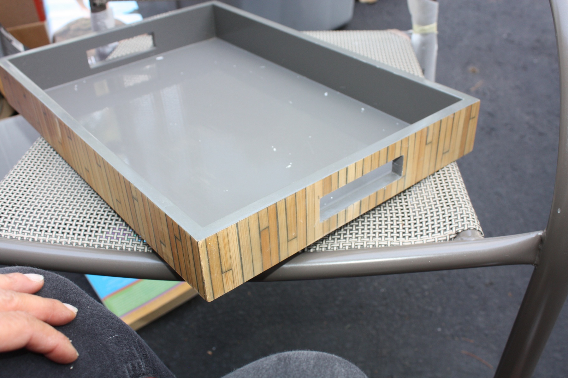 Contemporary Home Decor Trio: Modern Tray, Humor Wall Art, & Natural Ocean Shells - image 2 of 5