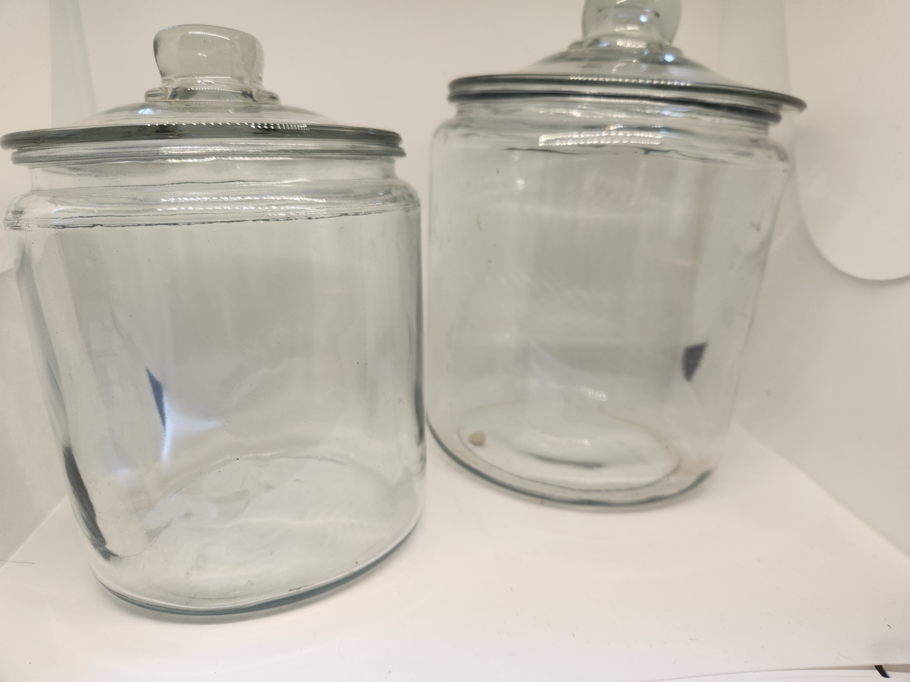 Anchor Hocking Glass Canister Jars w/ Lids (2-Piece Set) 8in and 6in – Clear Pantry Storage - image 2 of 5