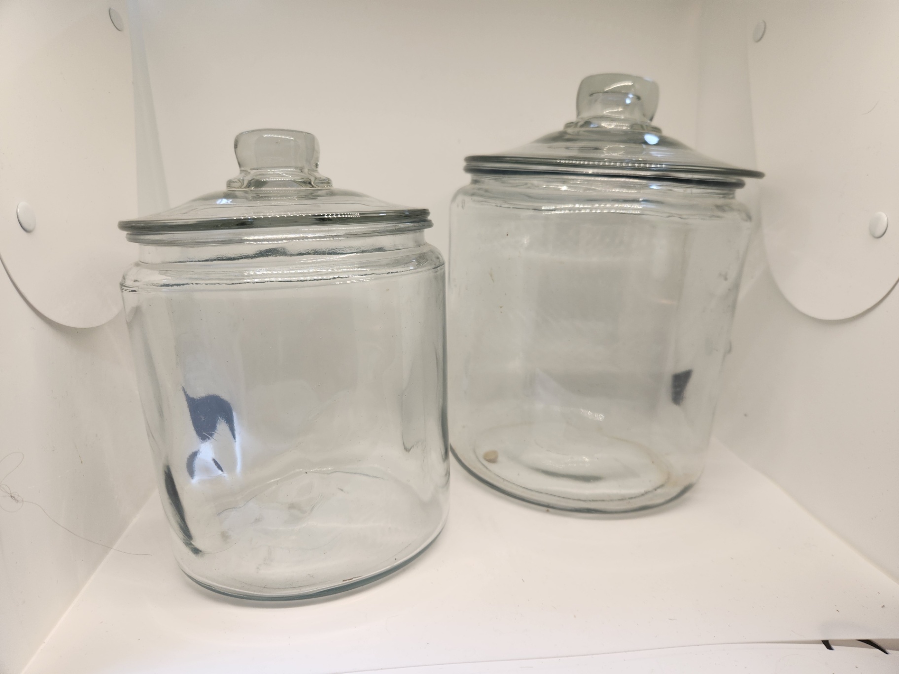 Anchor Hocking Glass Canister Jars w/ Lids (2-Piece Set) 8in and 6in – Clear Pantry Storage - image 1 of 5