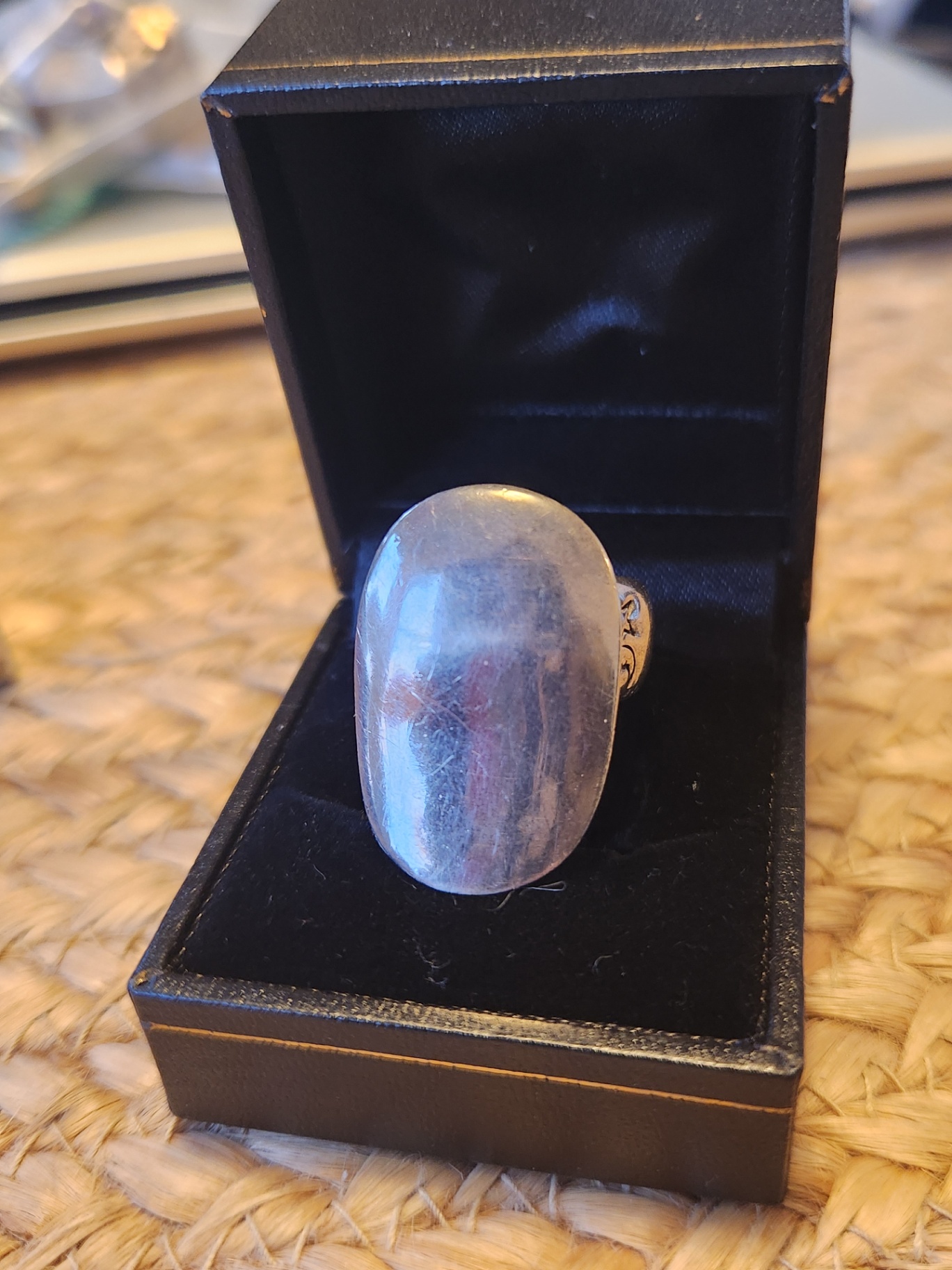 Kieselstein-Cord Sterling Silver Moon & Star Oval Dome Ring – Size 6.5-7 - image 4 of 7