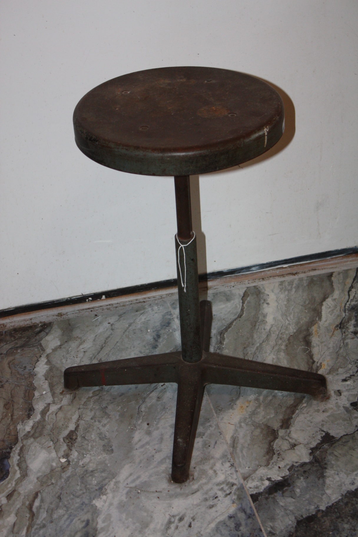 Industrial Steel Factory Stool by Garrett Tubular Products, Garrett, Indiana – Stamped & Dated (Feb. 24, 1904) - image 8 of 9