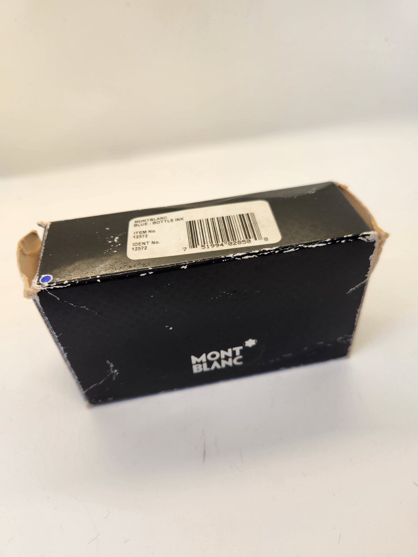 New Unopened (1980s) Montblanc Royal Blue (Königsblau) 50ml Fountain Pen Ink Bottle w/ Original Box Pair with Montblanc Pen Lot 114) - image 9 of 10