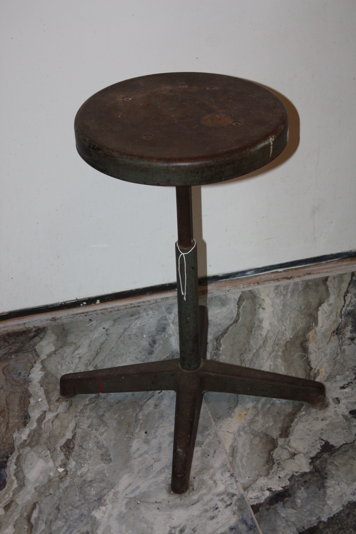 Industrial Steel Factory Stool by Garrett Tubular Products, Garrett, Indiana – Stamped & Dated (Feb. 24, 1904) - image 5 of 9