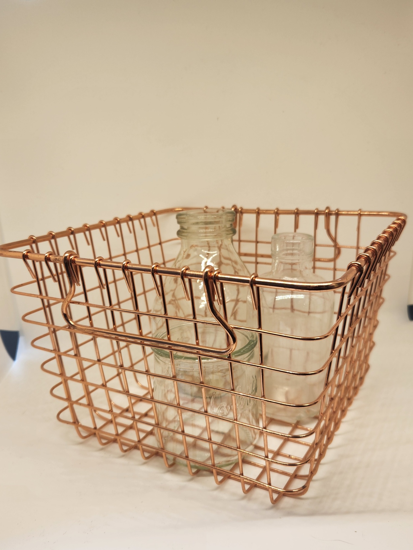 Glass Vase & Bottle Décor Lot + Copper Basket  - image 5 of 9