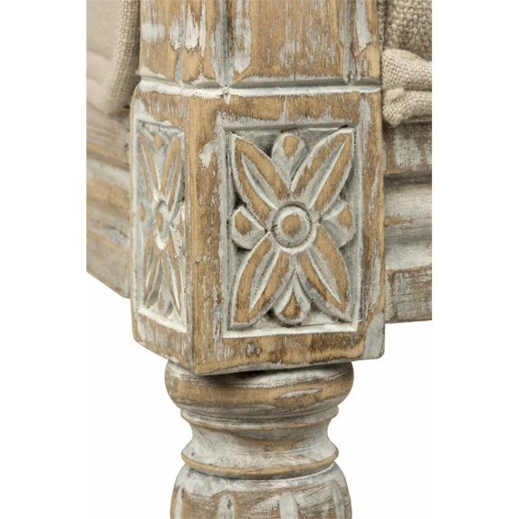Rowena Upholstered Armchair by Birch Lane – Traditional French Country / Carved Wood Frame (Pair with Lot 99) - image 4 of 5