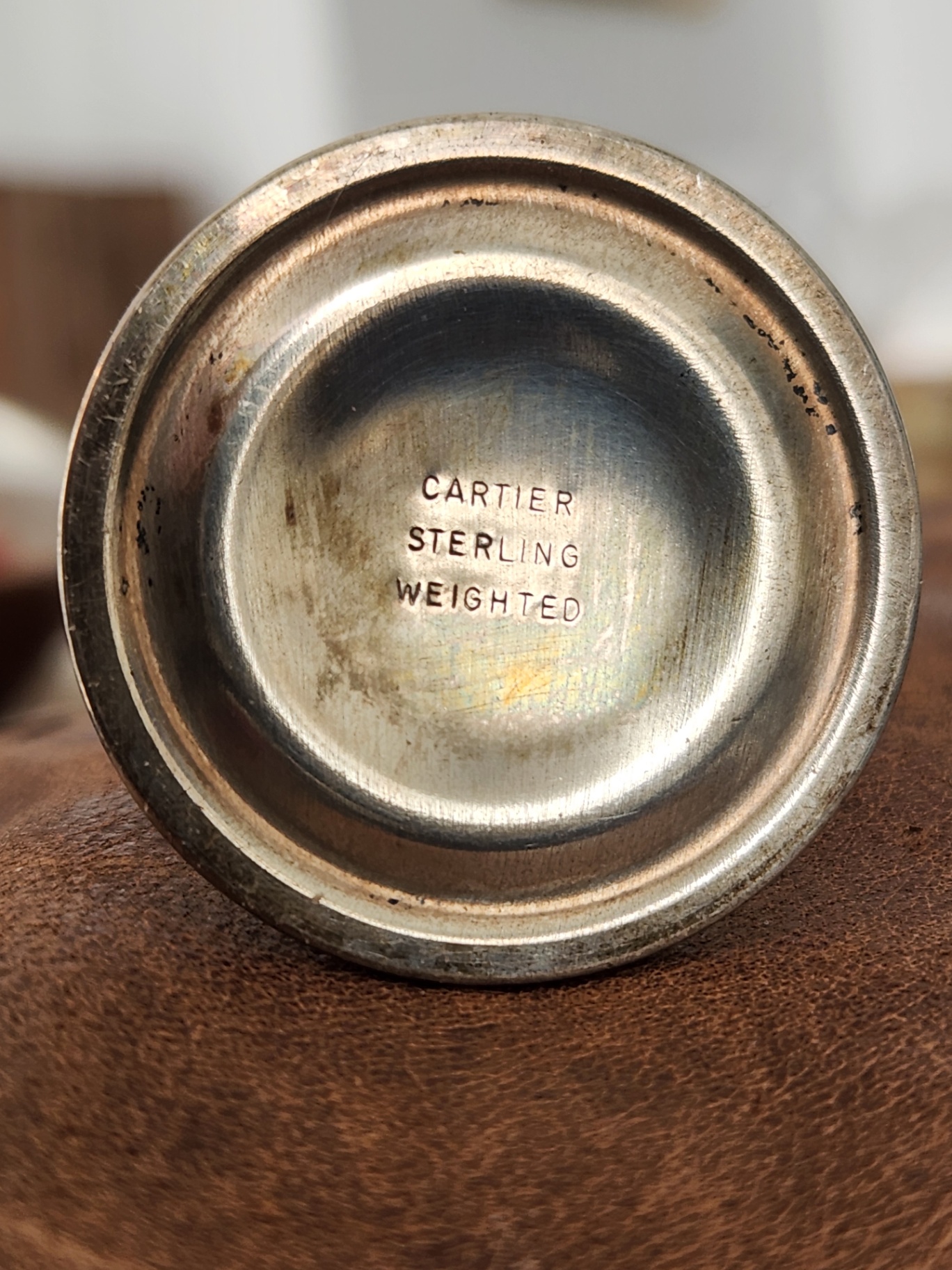 Cartier Sterling Silver Weighted Bud Vase – Hexagonal Stem – Signed - image 5 of 8