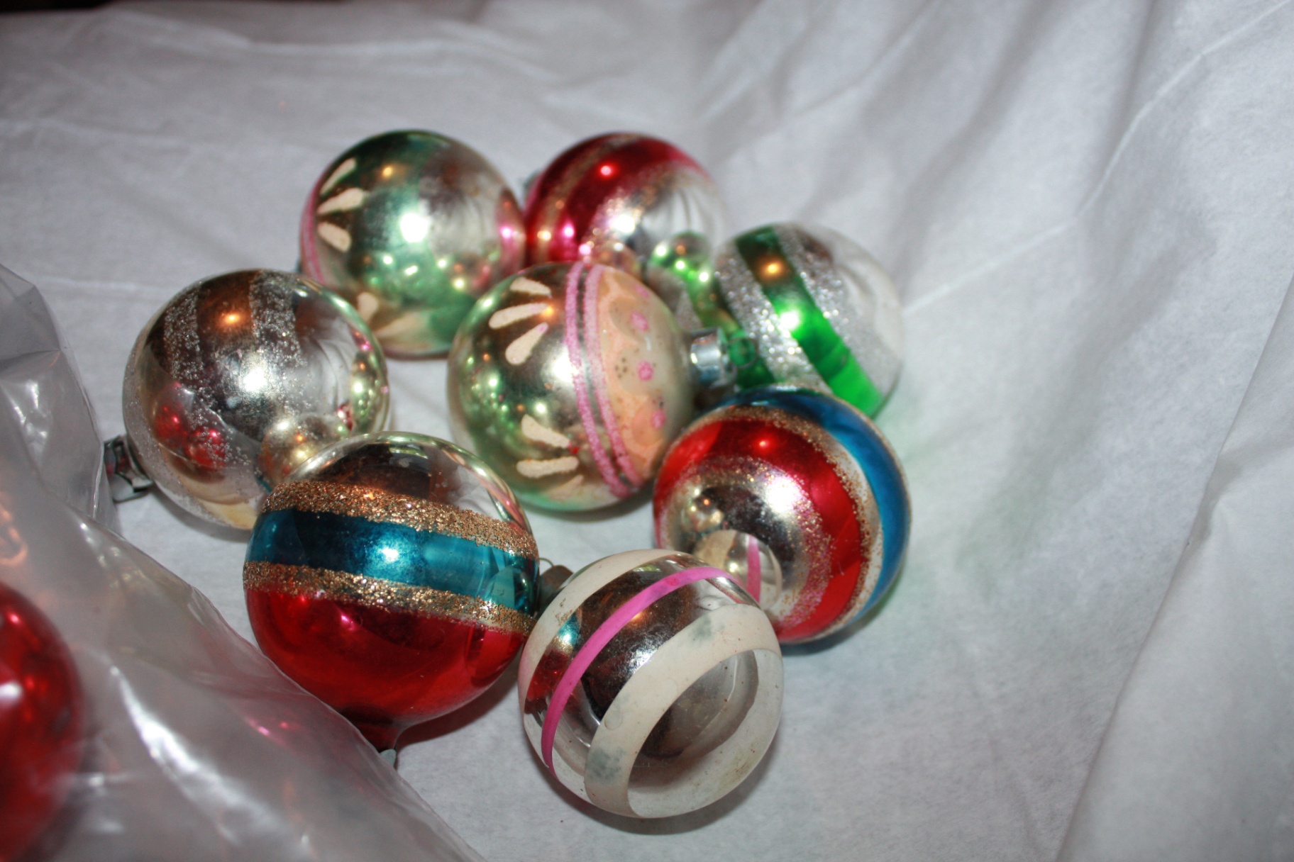 Shiny Brite vintage antique glass Christmas bulb ornaments - image 8 of 8