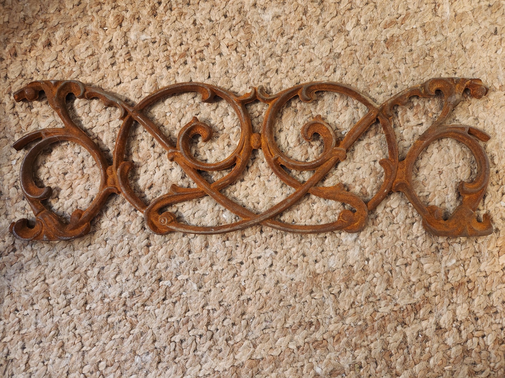 Ornate Cast Iron Scrollwork Architectural Panel / Grille – Vintage Garden & Wall Decor - image 1 of 5