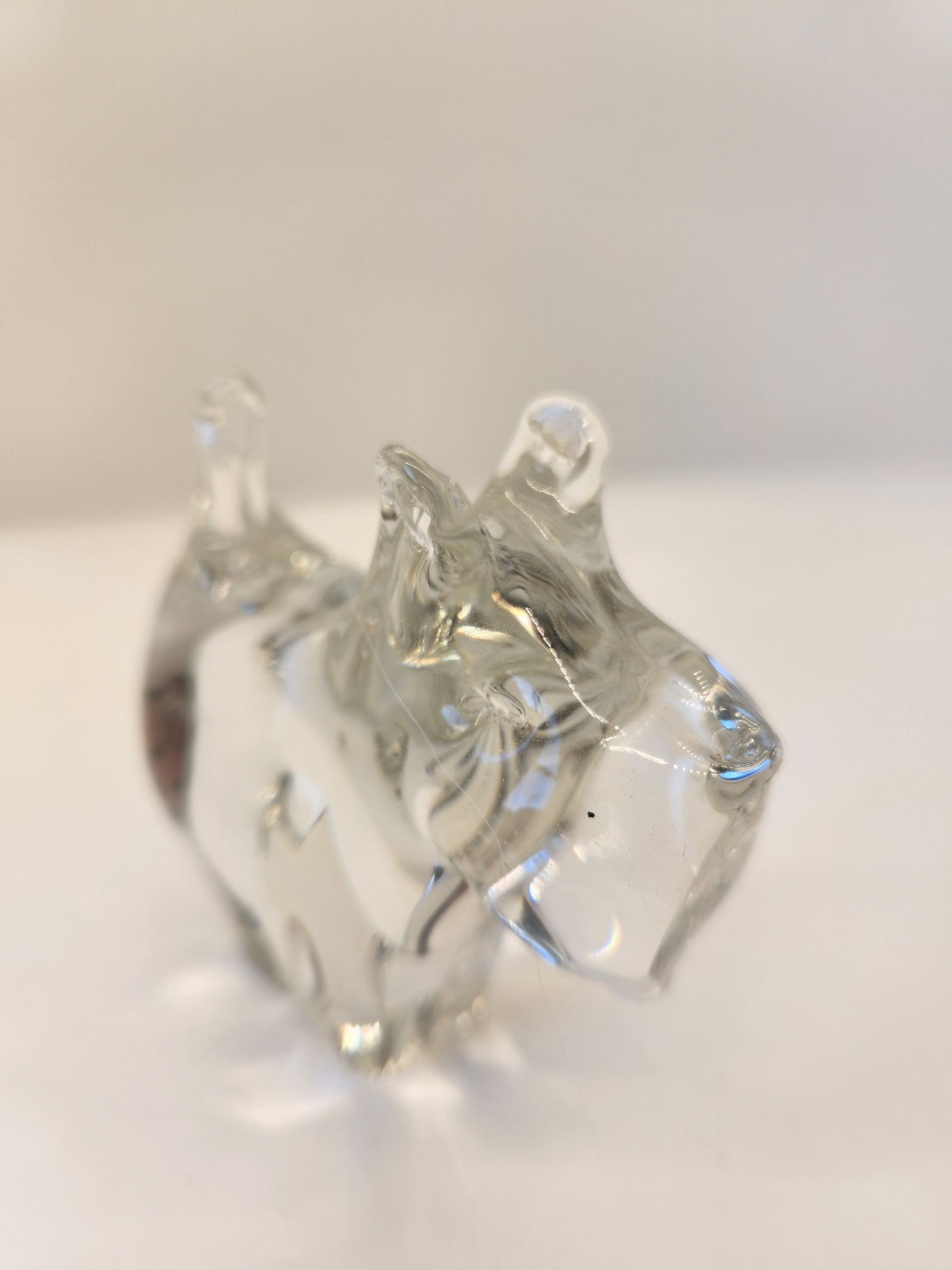 RARE Wedgwood (Kings Lynn) Clear Glass Scottie Dog paperweight - image 2 of 5