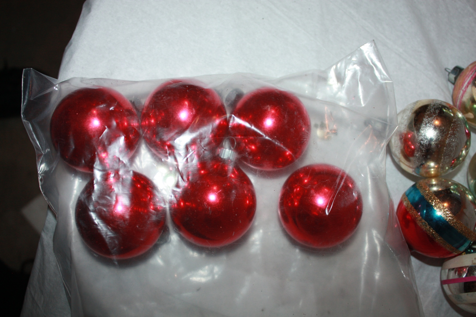 Shiny Brite vintage antique glass Christmas bulb ornaments - image 2 of 8