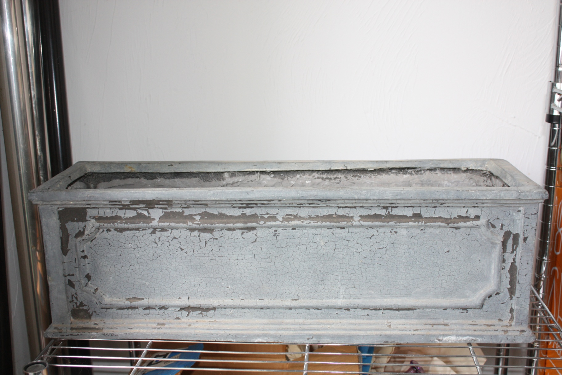 Vintage French-Style Weathered Grey Trough Planter – Rectangular Garden Window Box (22" by 7" by 7" - image 3 of 3