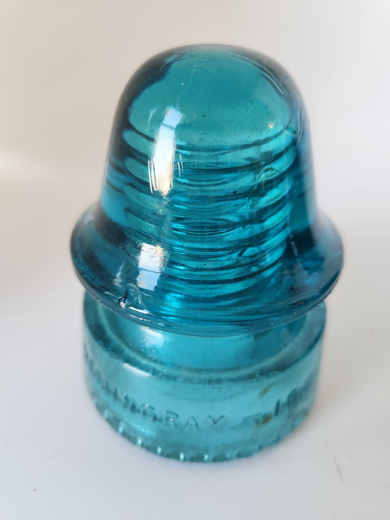 Pair of Aqua Glass Telegraph Insulators – Hemingray No. 19 & No. 42 - image 2 of 7