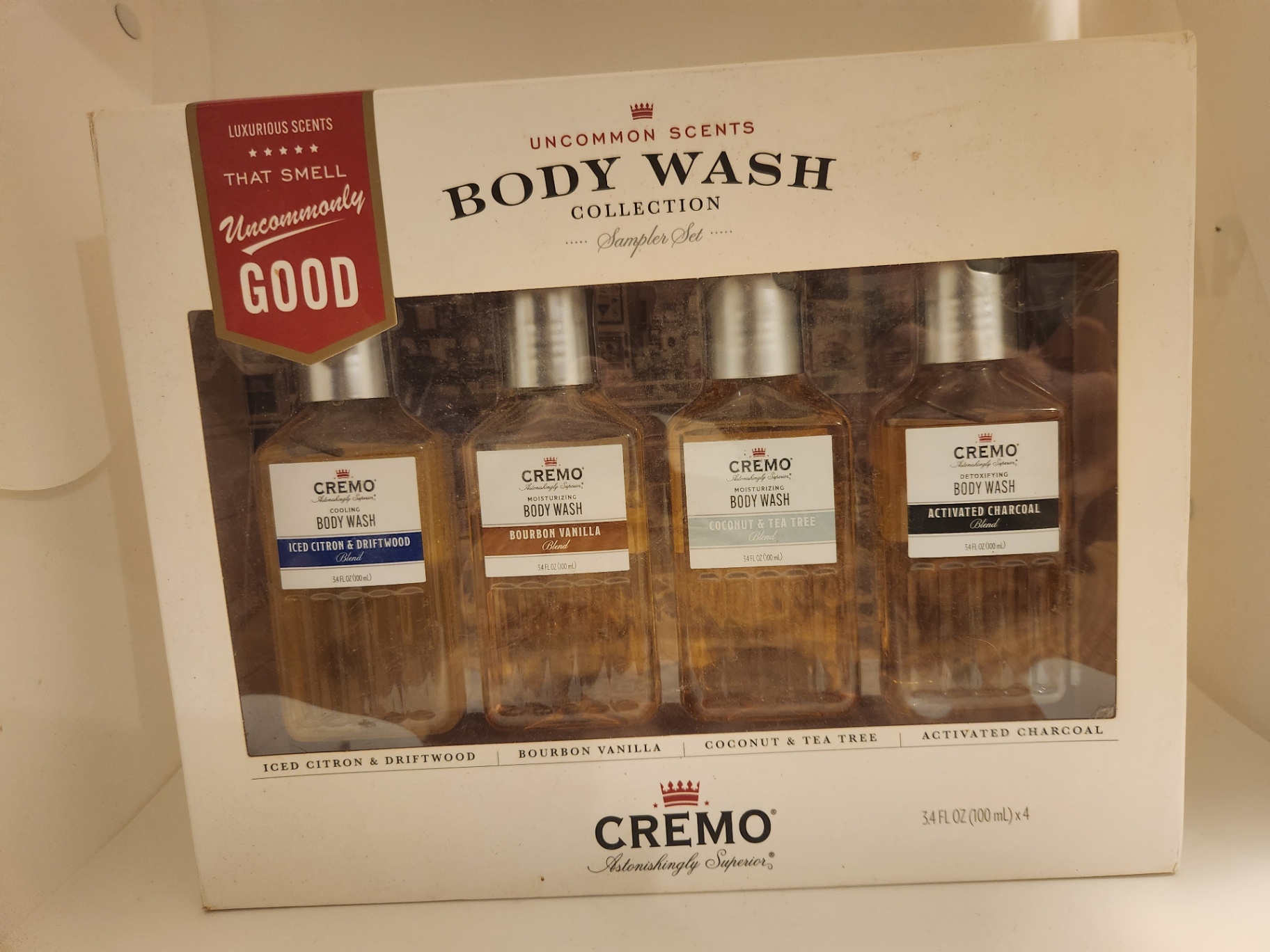 CREMO Uncommon Scents Body Wash Collection – 4-Piece Sampler Set (3.4 oz each) - image 2 of 4