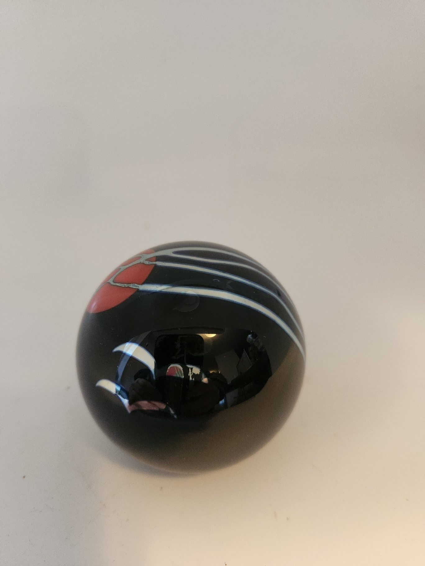 Vintage Steven Correia 'Red Sun and Birds" paperweight 1978 - image 3 of 8