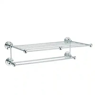 Restoration Hardware Callton Dillon Train Towel Bar Shelf Rack – Polished Chrome Wall-Mounted Bathroom Shelf / Towel Rack - image 2 of 2
