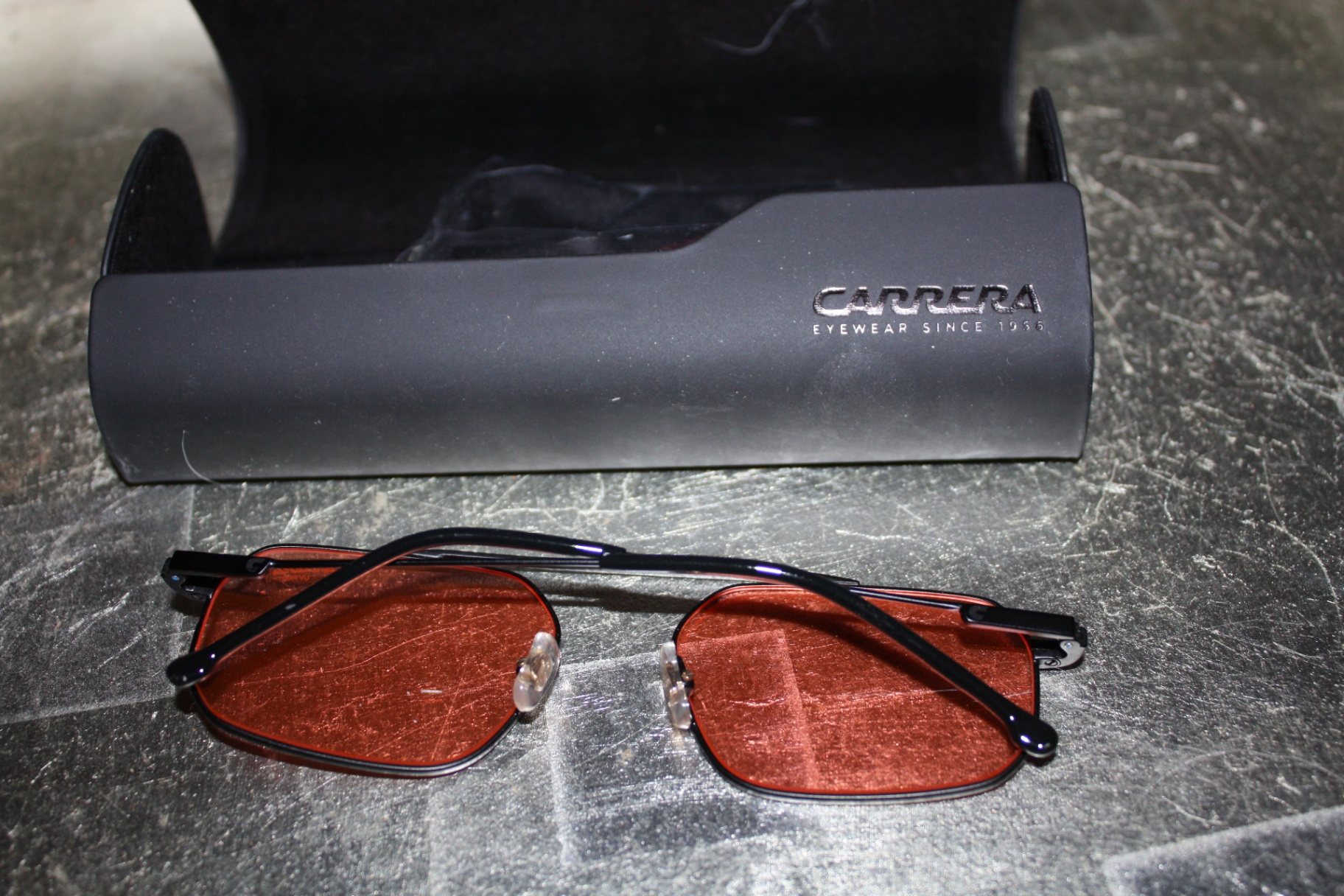 Carrera Designer Sunglasses with Case – Red Tinted Lenses, Sleek Metal Frame - 2016T/S  - image 3 of 4