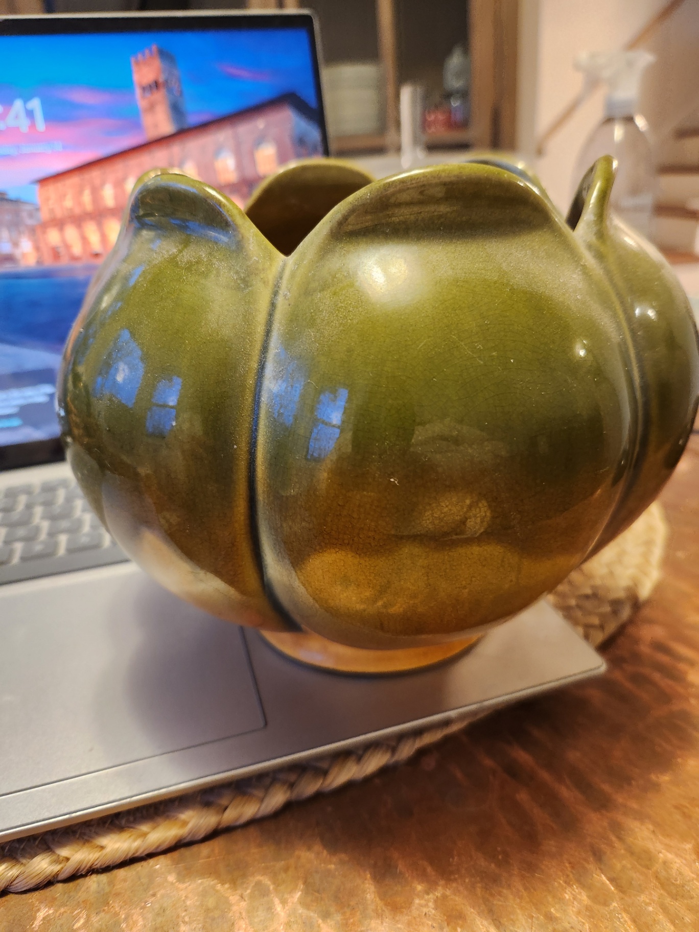 Bretby England Art Pottery Bowl / Planter – Drip Glaze – Marked Bretby (1890s-1920s piece) - image 1 of 5