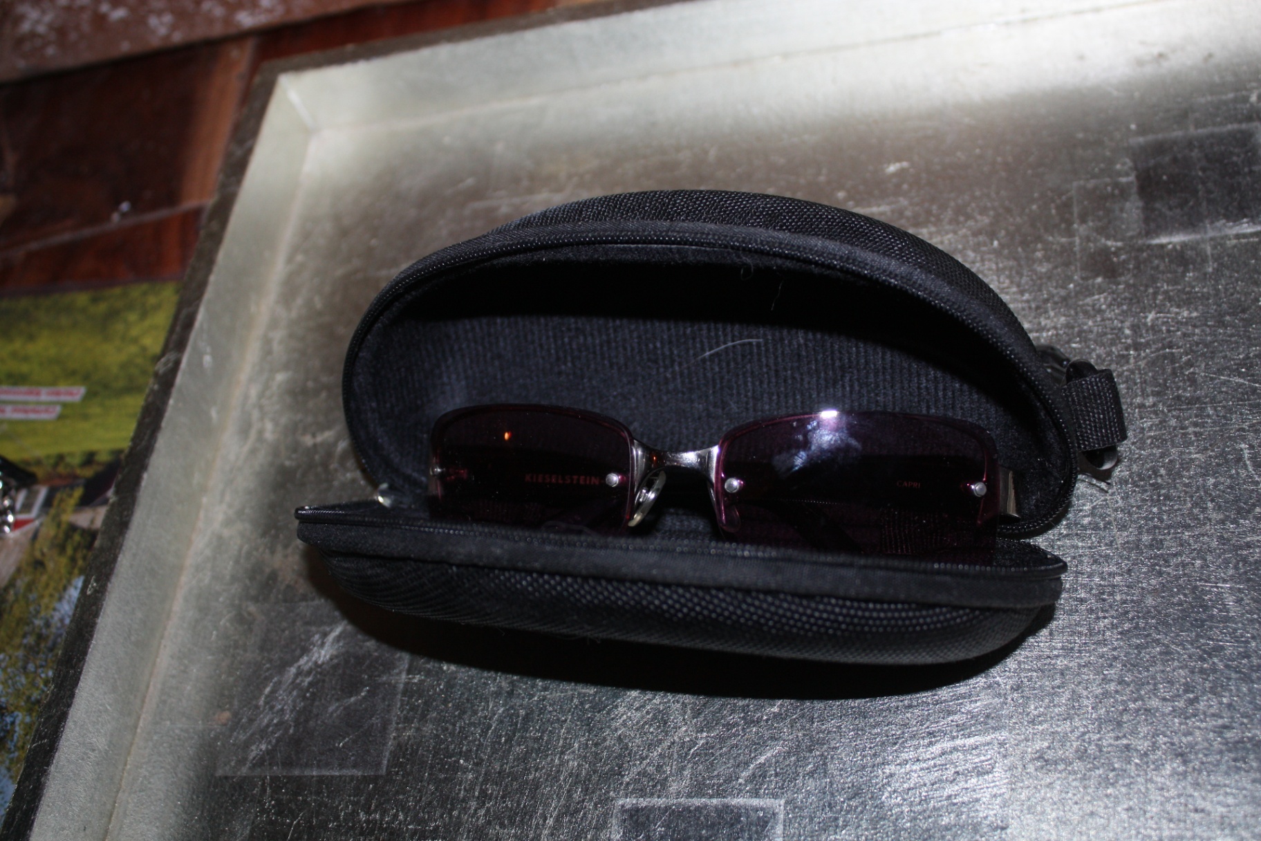Vintage Kieselstein Cord designer rimless "CAPRI" style sunglasses - image 5 of 5