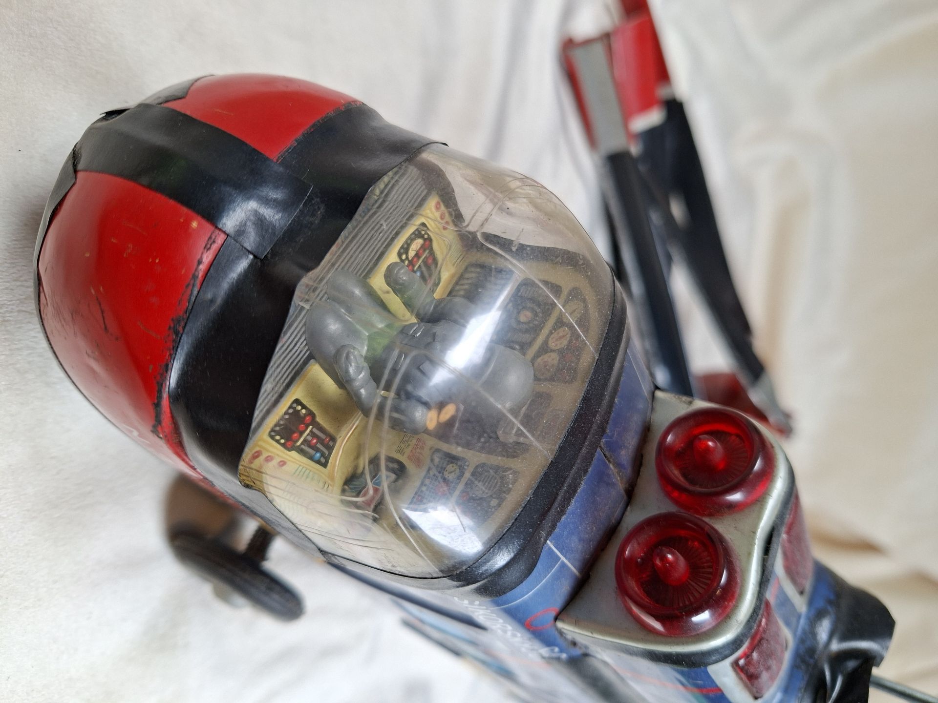 1960s Japan TIN TOY Sikorsky S-61 Navy Toy Helicopter Model, 18" - image 10 of 10