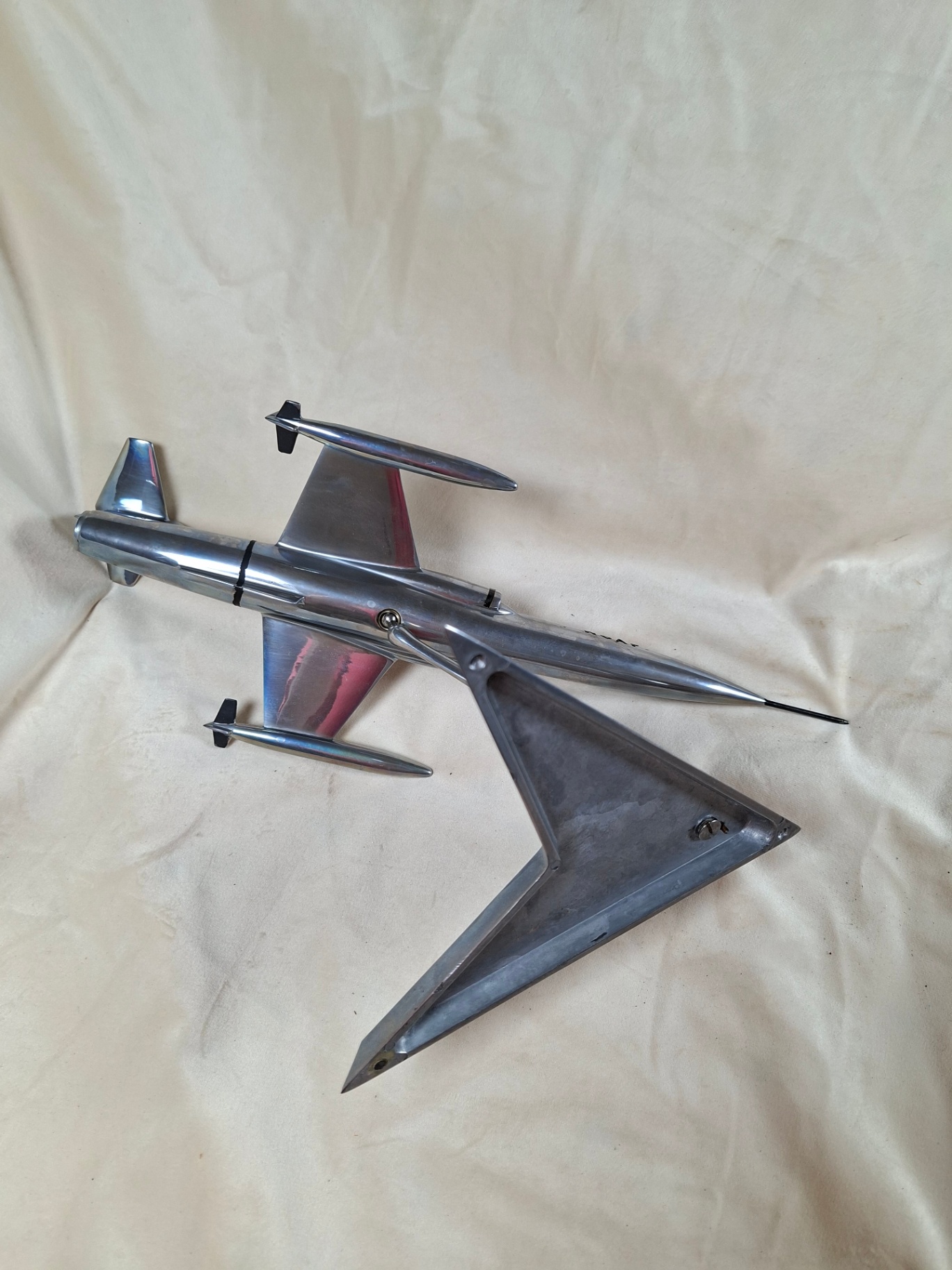 Metal model jet aircraft on display stand, "Der Kanadier December 1969-December 1971" - image 5 of 7