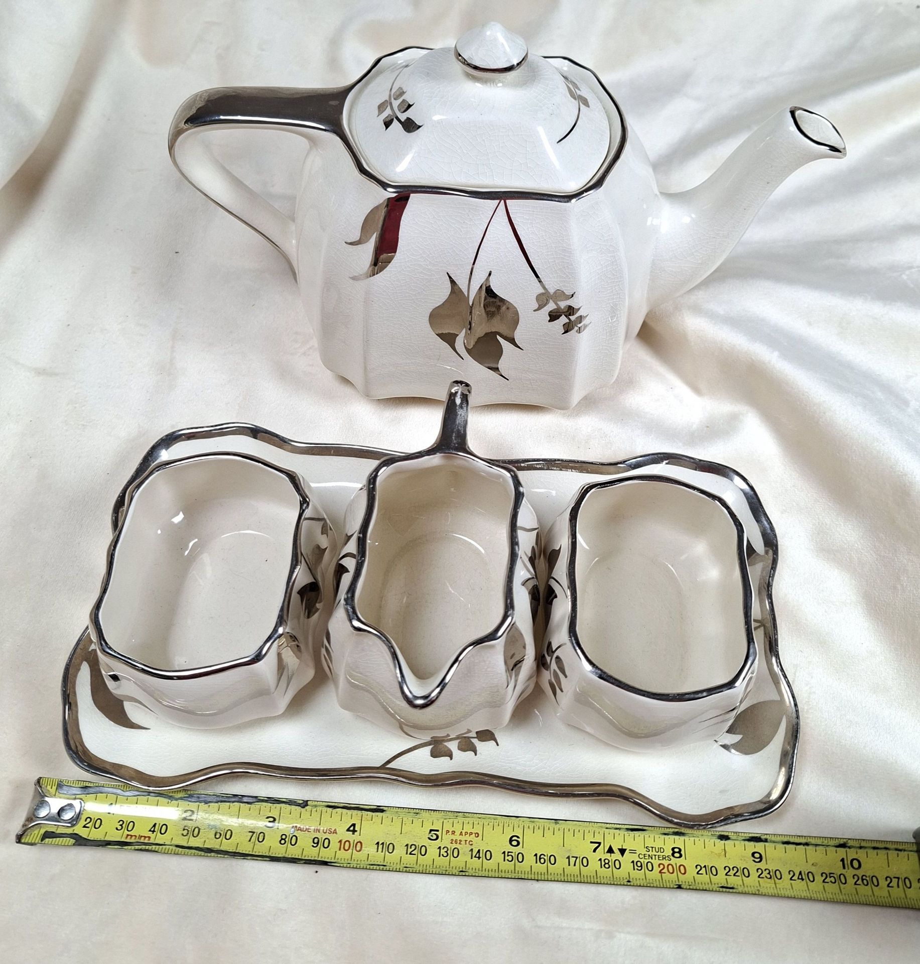 Sandland Ware England Teapot Set with Tray and Three Dishes - image 1 of 8
