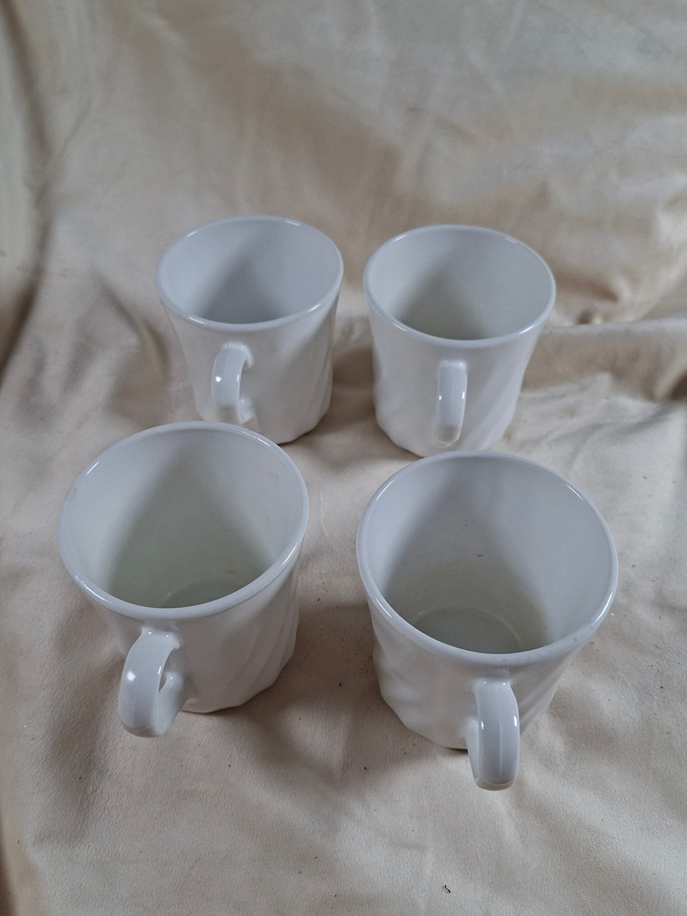 Set of 4 Corning White Swirl USA Coffee Mugs - image 2 of 5