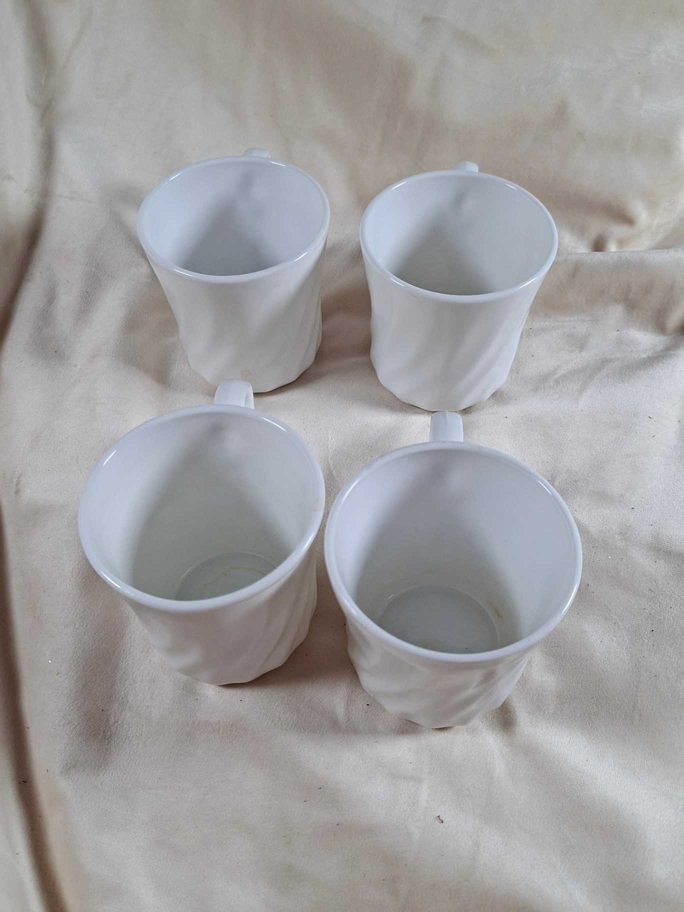 Set of 4 Corning White Swirl USA Coffee Mugs - image 3 of 5
