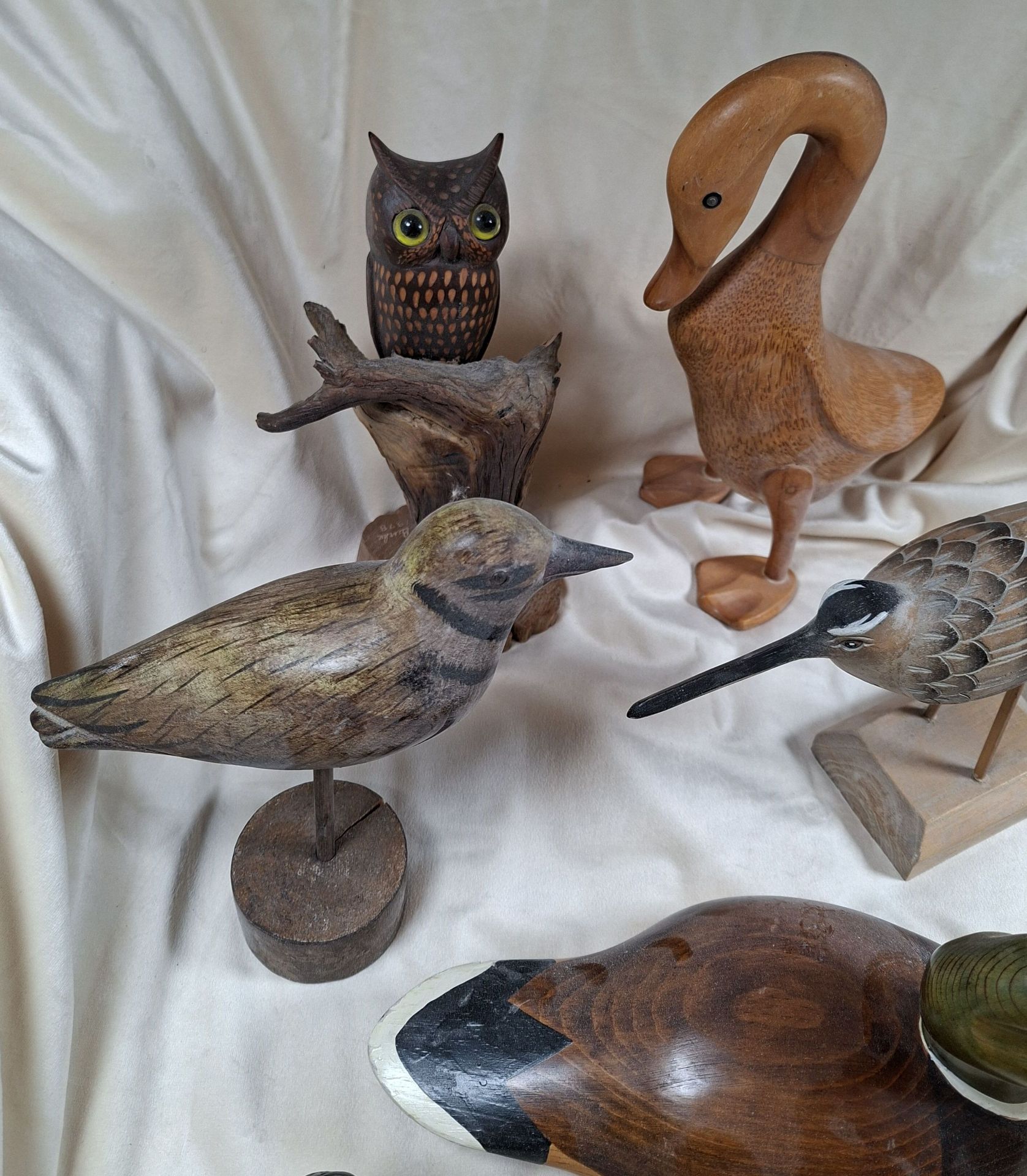 Collection of Carved Wooden Bird Figurines - image 2 of 8