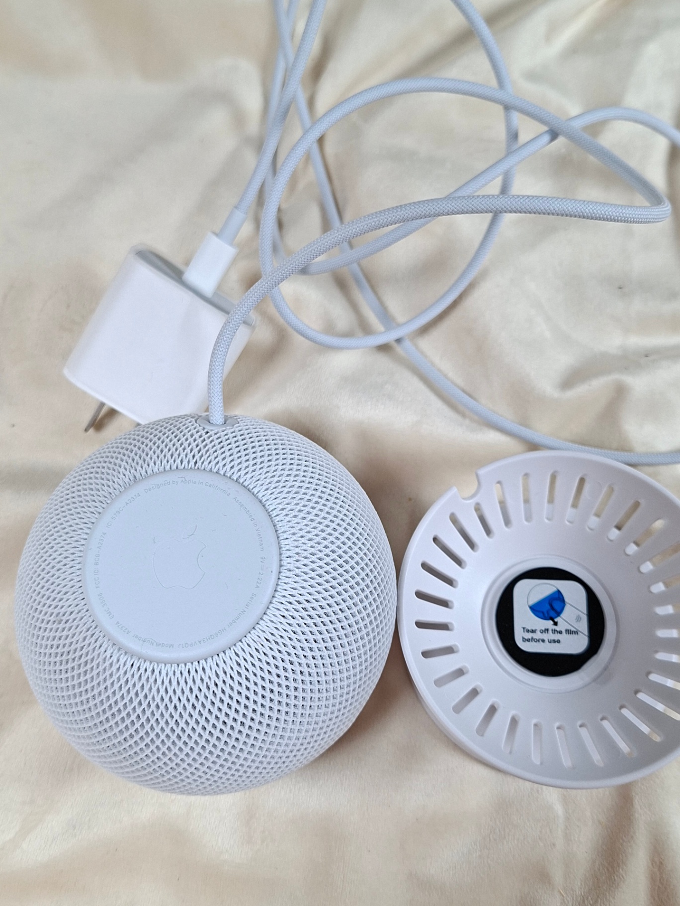 Apple HomePod mini smart speaker with power adapter - image 3 of 4