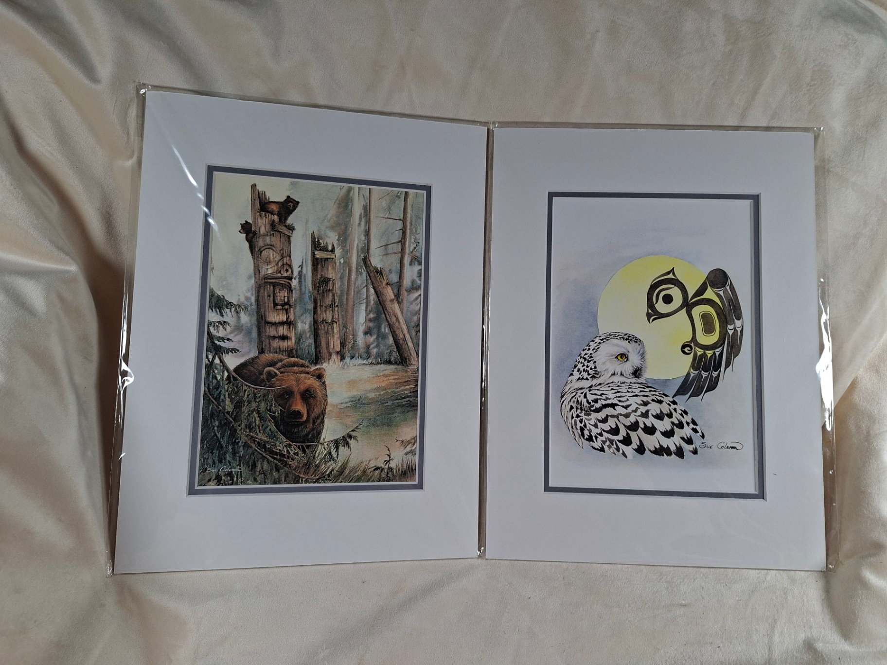 Two framed wildlife art prints by Sue Coleman - image 1 of 4