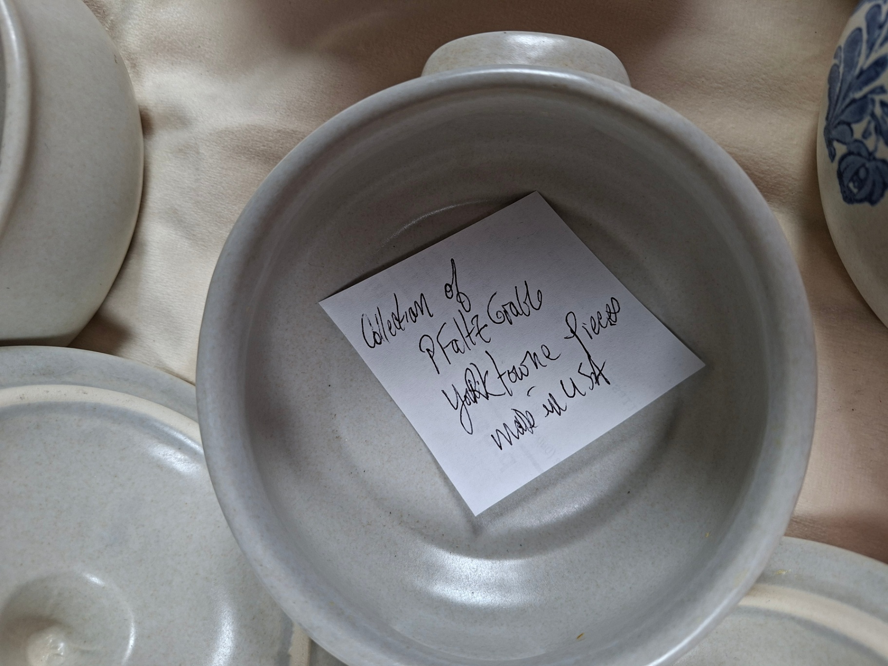 Collection of  Vintage Pfaltz Graff Yorktowne blue floral stoneware set with lids - image 9 of 9