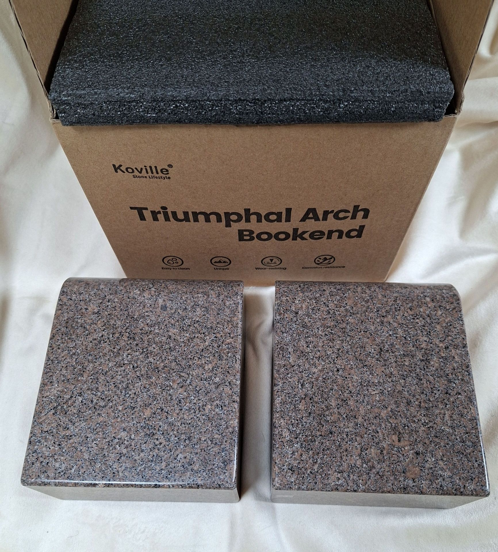Koville Triumphal Arch Stone Bookends - image 3 of 6
