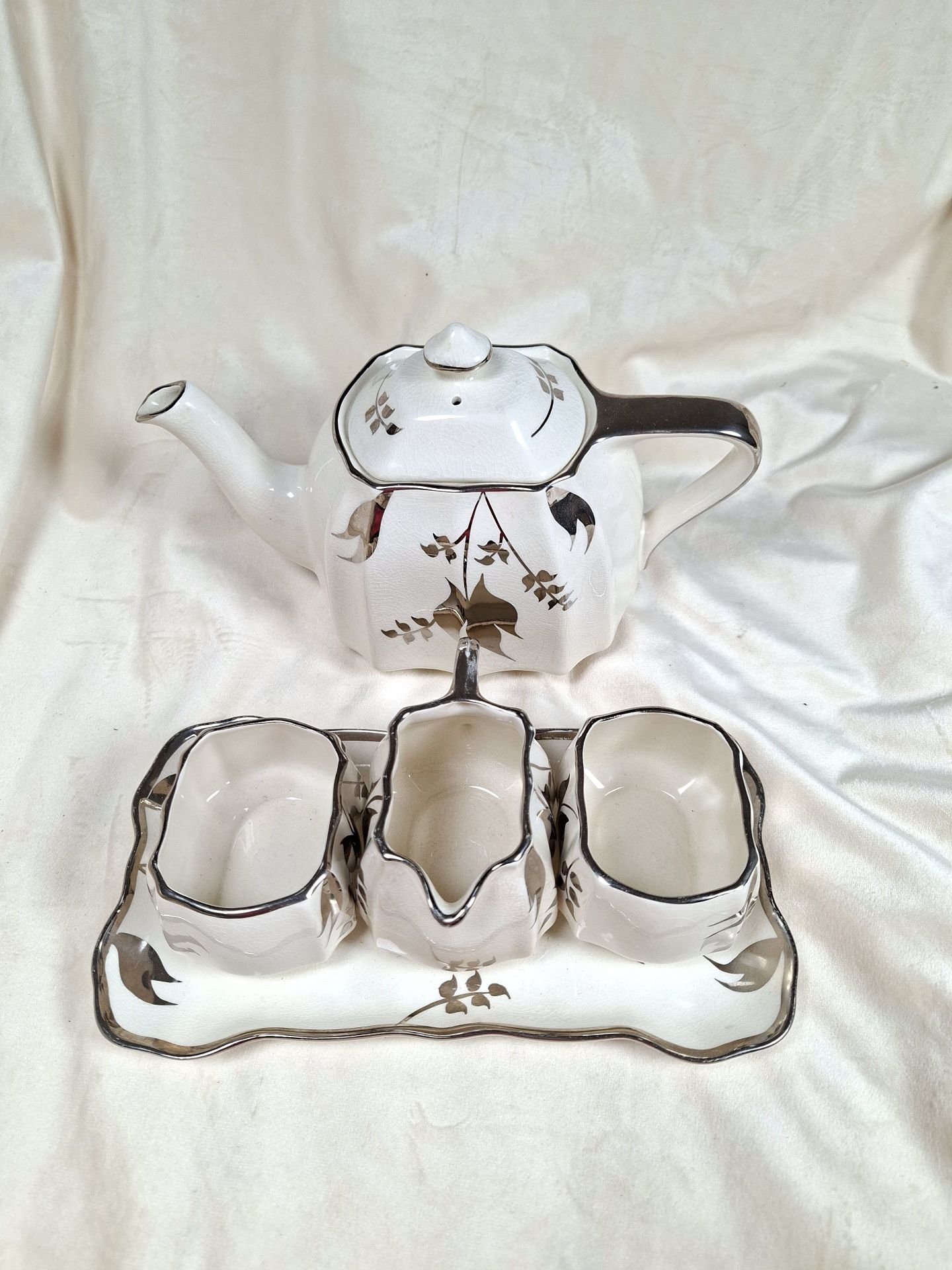 Sandland Ware England Teapot Set with Tray and Three Dishes - image 2 of 8