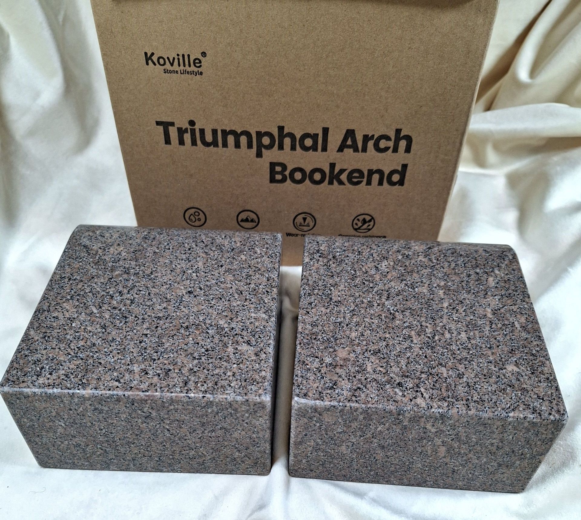 Koville Triumphal Arch Stone Bookends - image 6 of 6
