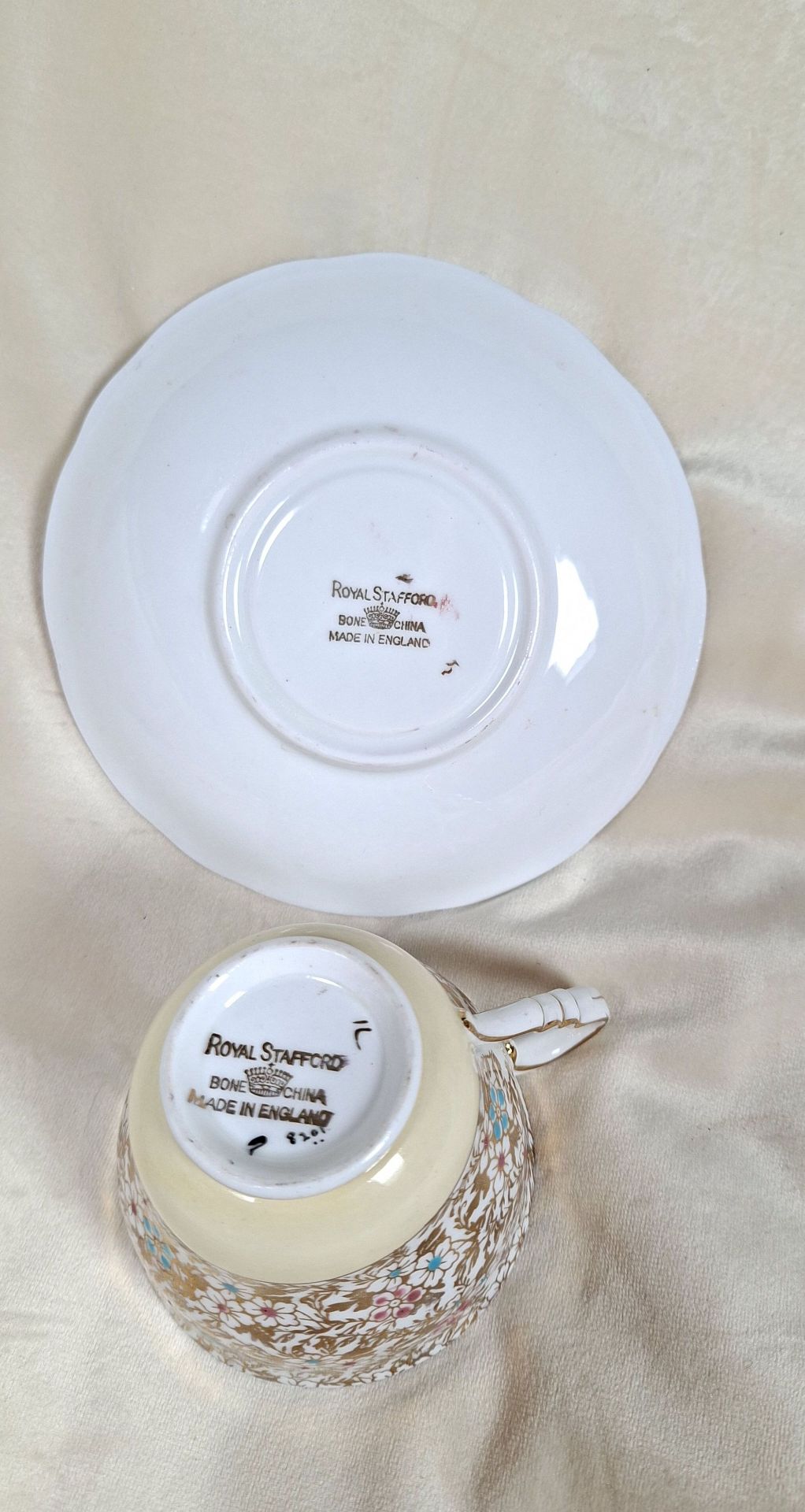 Royal Stafford Bone China Teacup and Saucer - image 4 of 6