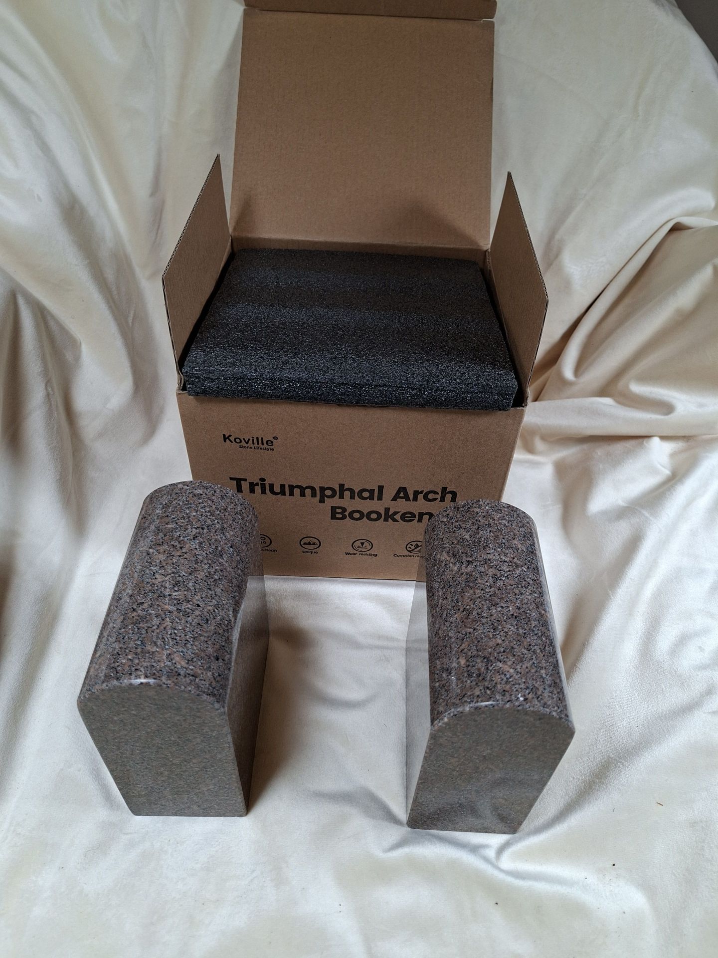 Koville Triumphal Arch Stone Bookends - image 1 of 6
