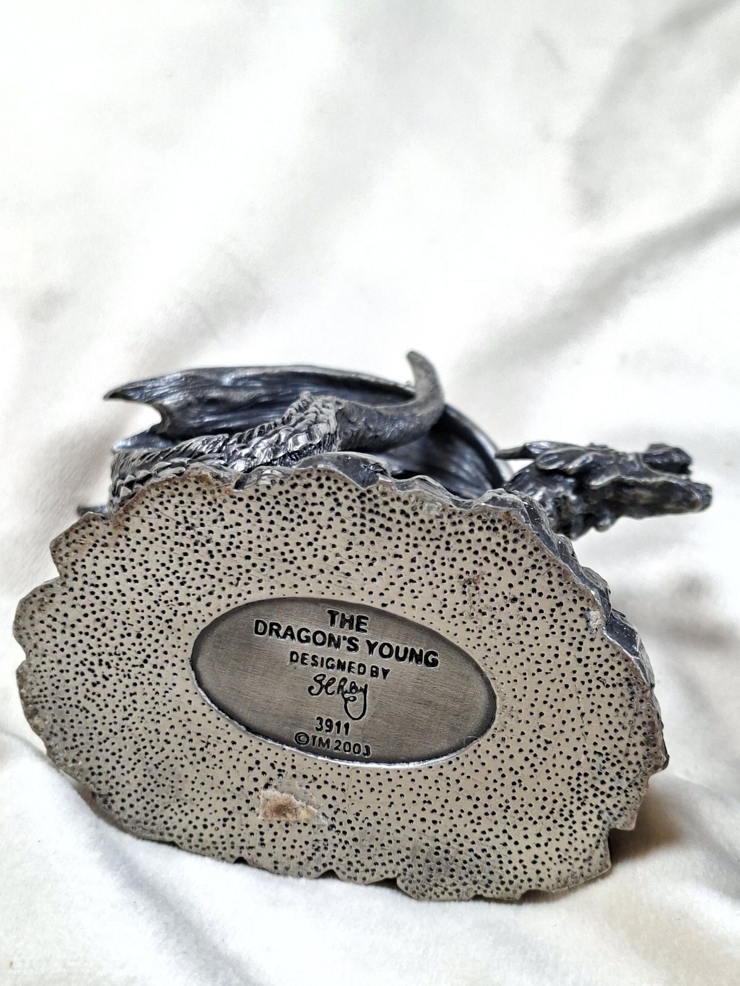 Two Dragon Figurines by The Tudor Mint, Solid Metal, - image 5 of 5