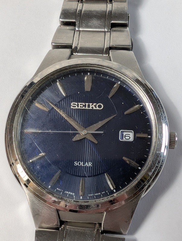 Seiko Solar Stainless Steel Wristwatch - image 3 of 10