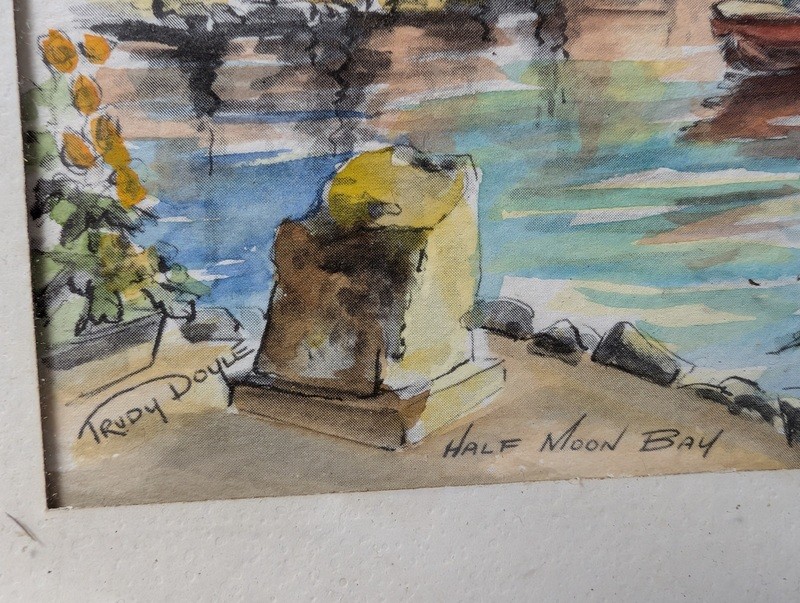 Pair of framed watercolor prints of autumn riverscapes - image 8 of 13