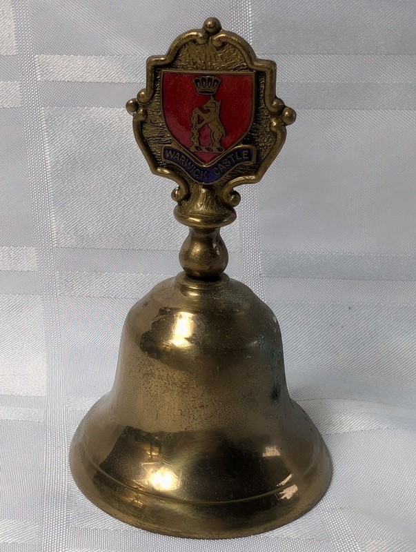 Brass Warwick Castle crest bell - image 1 of 8