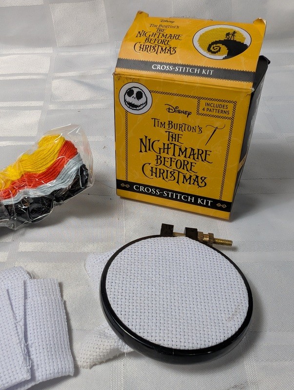Nightmare Before Christmas cross-stitch kit with hoop and floss - image 2 of 6
