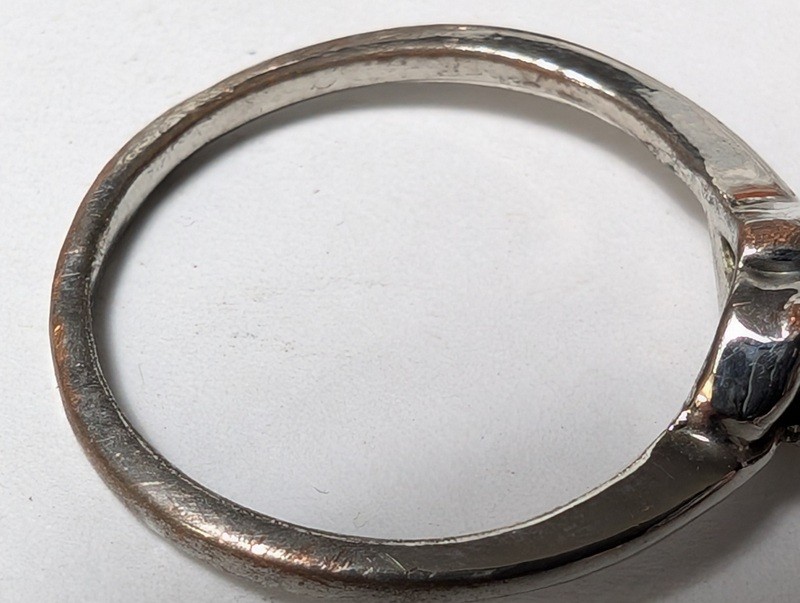 Citrine ring, pink gemstone ring, and enamel hoop earrings - image 10 of 13