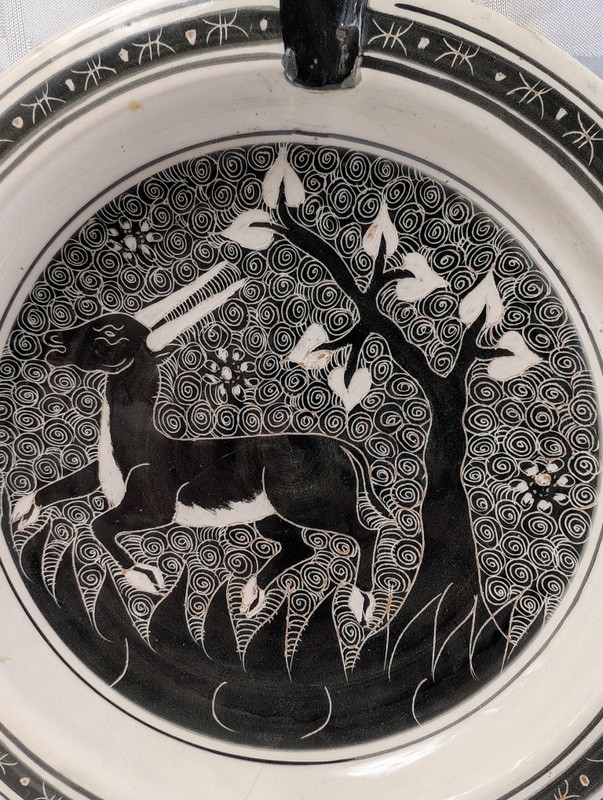 Ceramic plate with woodland scene and backstamp - image 4 of 10