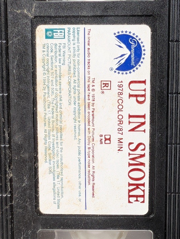 Cheech & Chong's Up in Smoke VHS Tape and Box - image 6 of 6